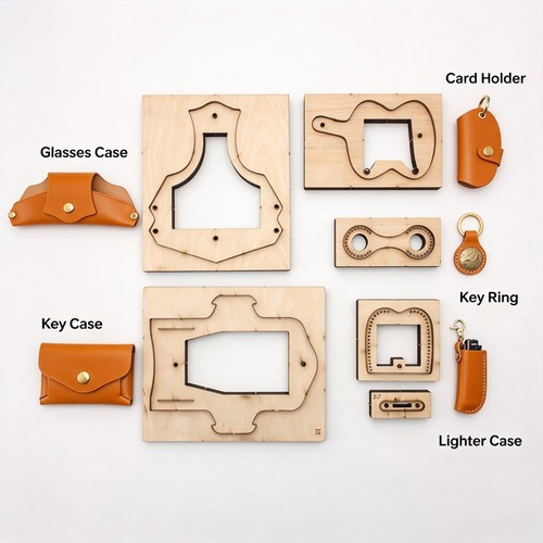 Leather cutting die set - leather,